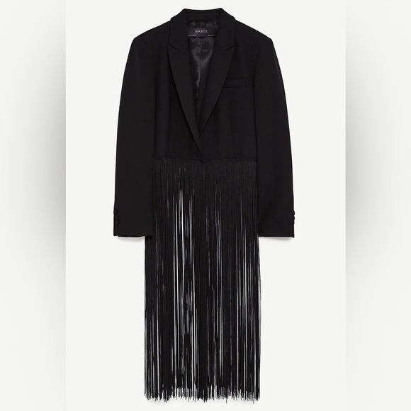 Zara Jackets & Blazers - Cropped Fringe blazer
